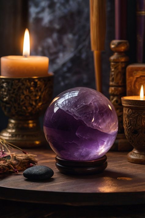 AMETHYST CRYSTAL BALL
