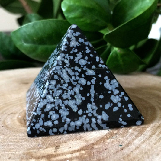 SNOWFLAKE OBSIDIAN PYRAMID
