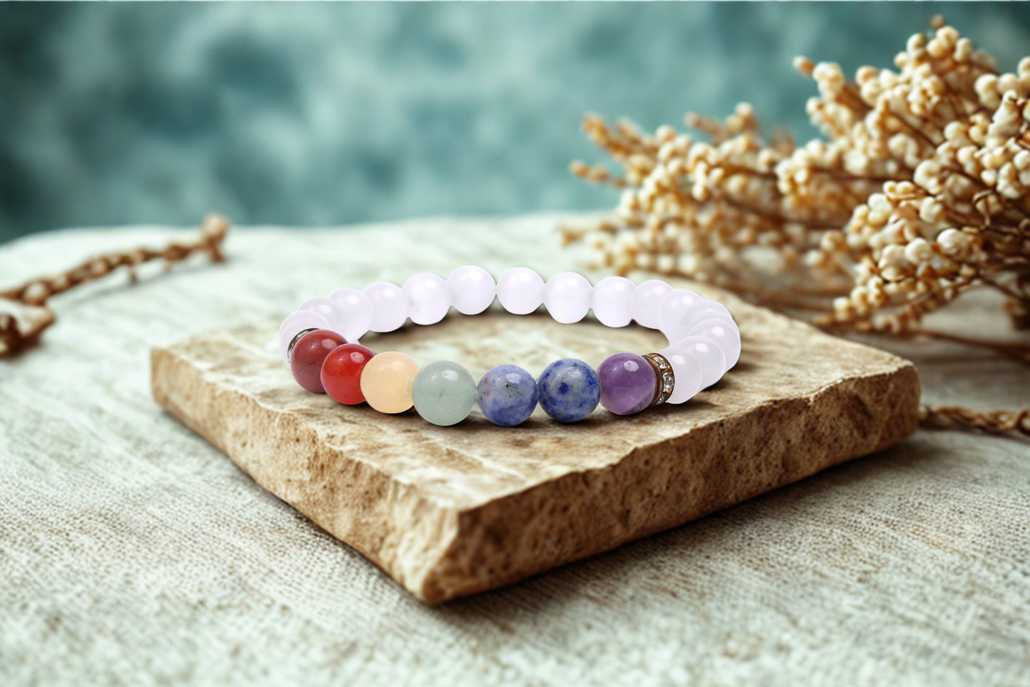 ORIGINAL SELENITE WITH 7 CHAKRA BRACELET