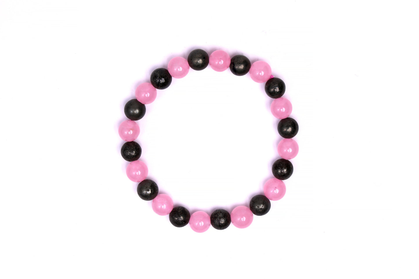 ROSE QUARTZ AND PYRITE BRACELET