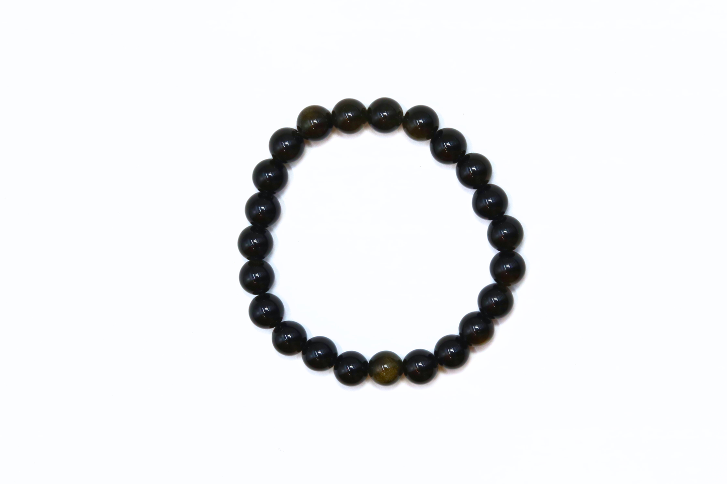 SILVER OBSIDIAN BRACELET