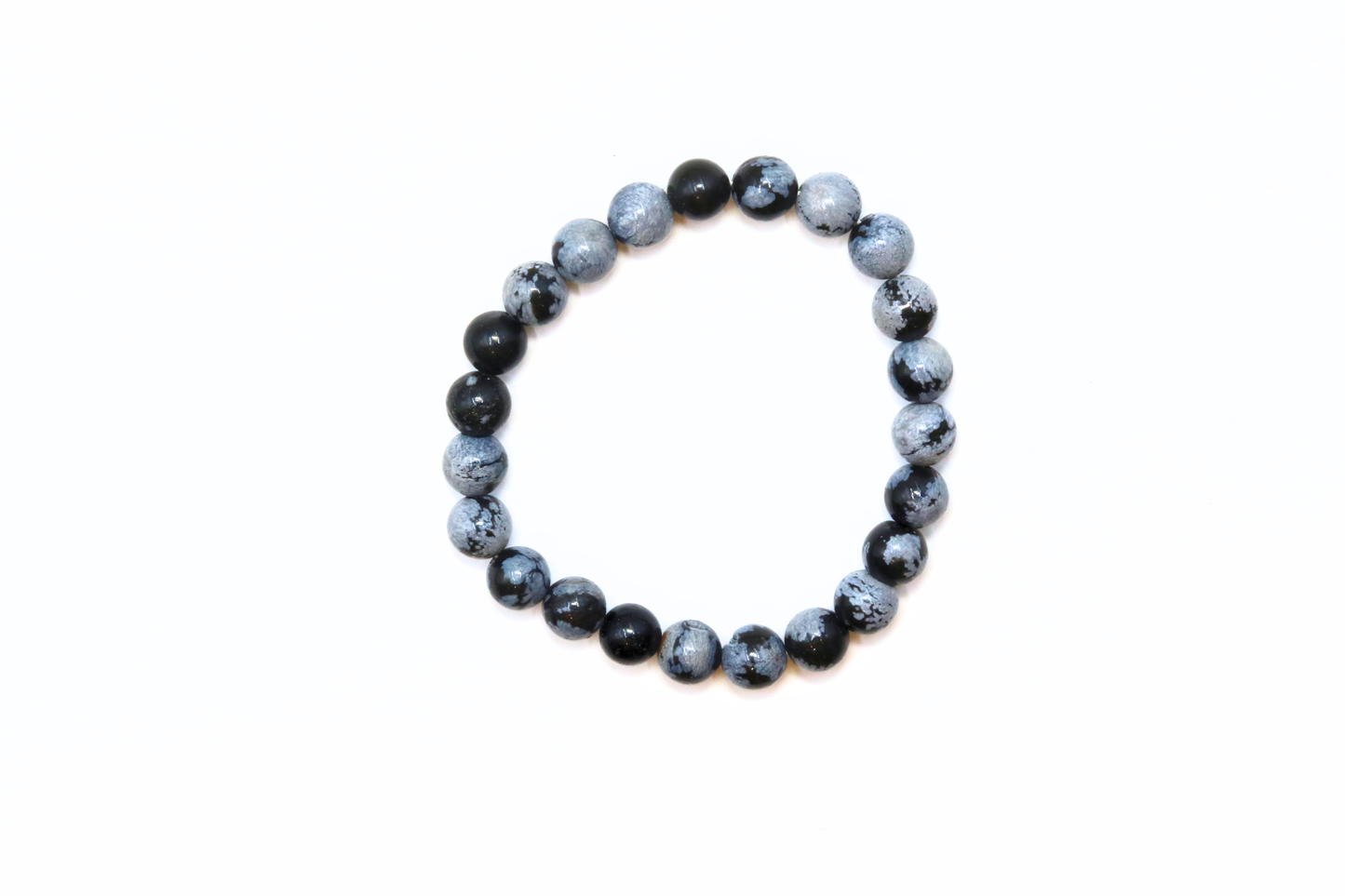 SNOWFLAKE OBSIDIAN BRACELET