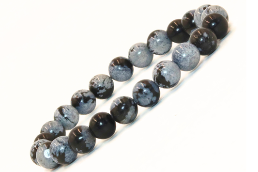 SNOWFLAKE OBSIDIAN BRACELET